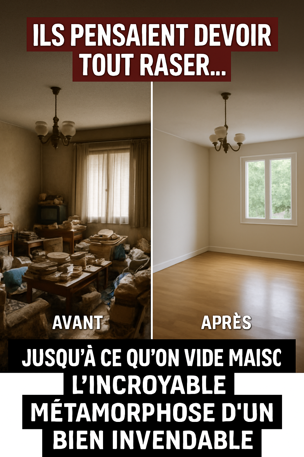 Ils pensaient devoir tout raser… jusqu’à ce qu’on vide la maison : l’incroyable métamorphose d’un bien invendable