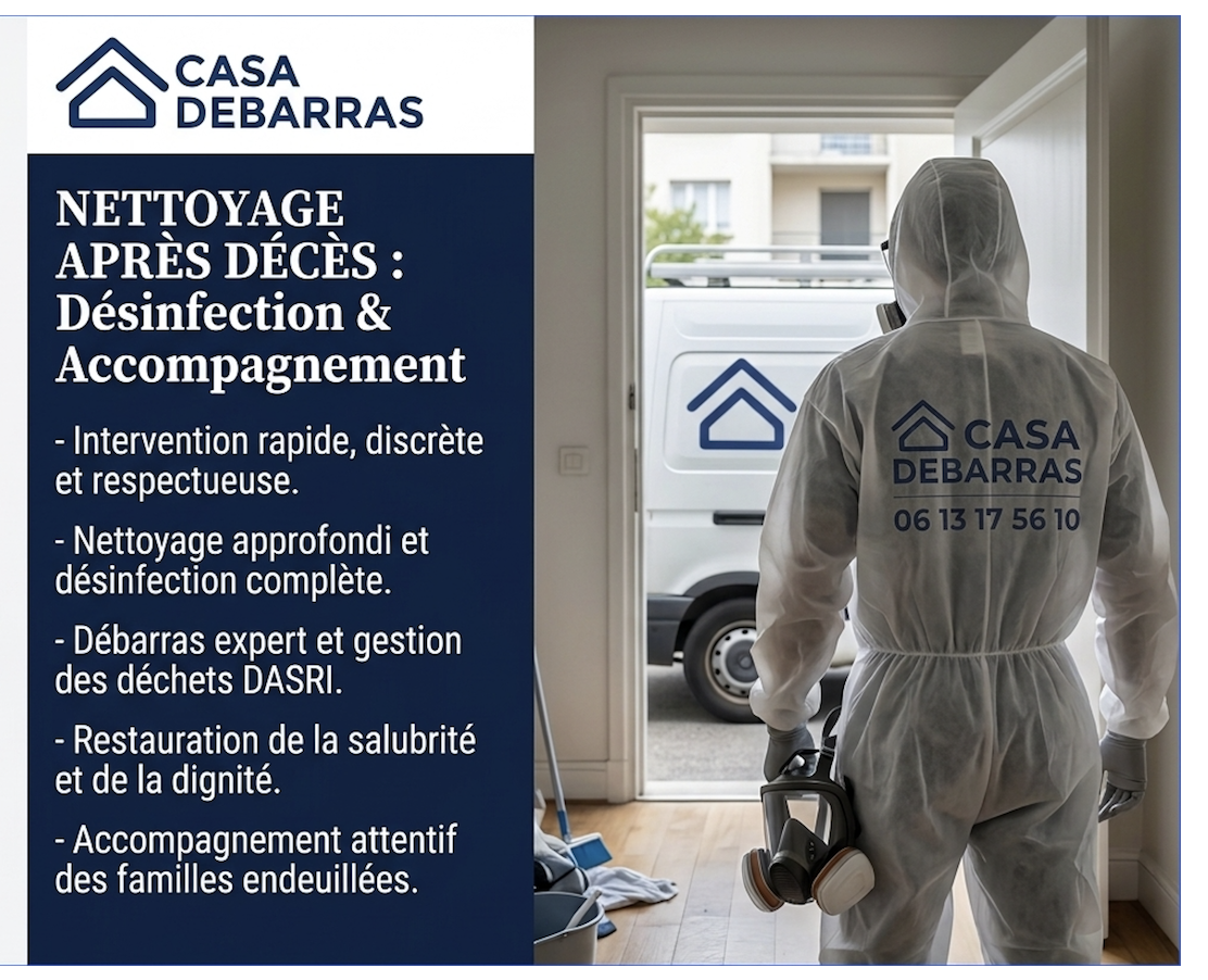 Nettoyage et désinfection après décès ou suicide par arme à feu : Protocole technique et accompagnement